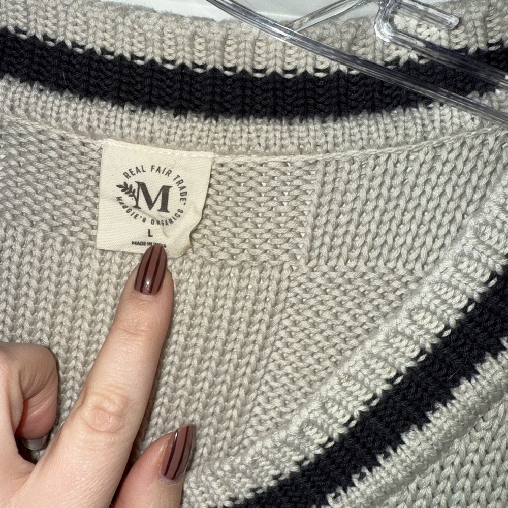 100% Regenerative Organic Certified® Cotton - Sweater Vest L - Picture 3 of 4